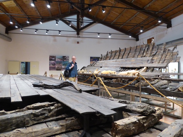 Marsala museum, with Punic Wars Roman ship.