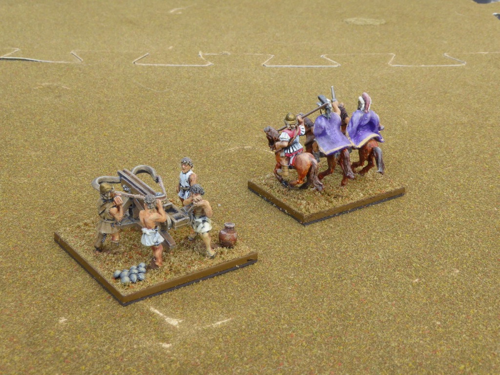 I/56a Kyrenean mounted general (Cav) and II/5f Phokian stone thrower. (Xyston).