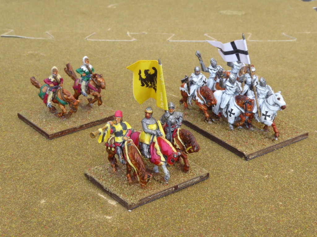 IV/13b Medieval German. 3Kn general, 6Kn Teutonic Knights, LH Hungarian horse archers. (Essex).